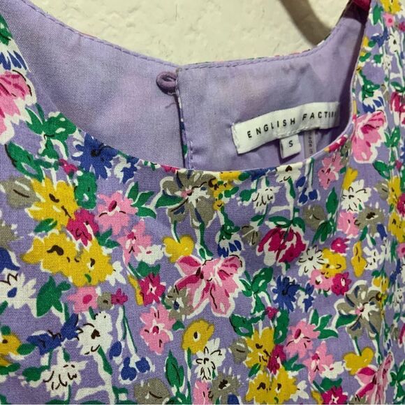 Free the Roses 100 % Floral Print babydoll fully lined dress size S - Picture 11 of 12